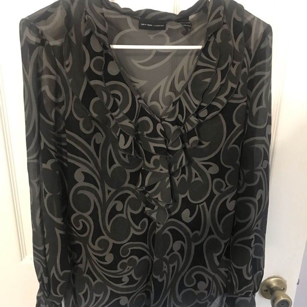 New York and Company sheer blouse